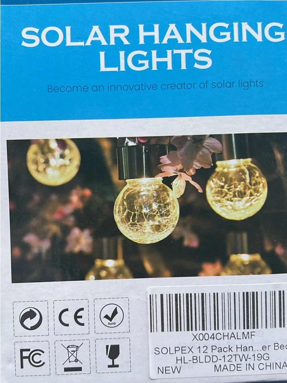 Clear Crackle Globe String Lights - Warm White Crackle Bulbs